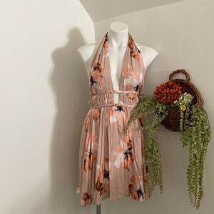 Illa Illa Floral Halter Neck Dress